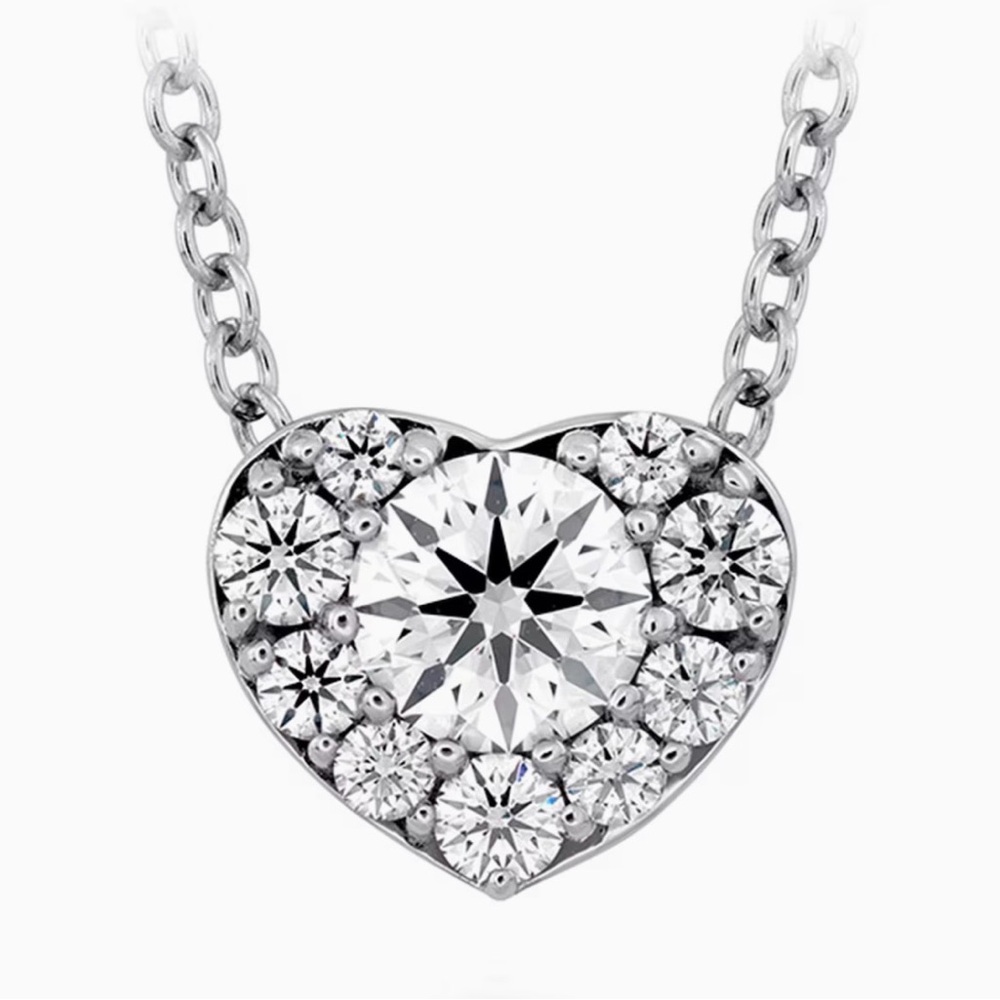 Hearts on Fire White Heart Pendant Necklace